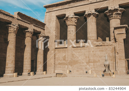 The ruins of the ancient temple of Horus in Edfu, Egypt The ruins of the ancient temple of Horus in Edfu, Egypt 83244904