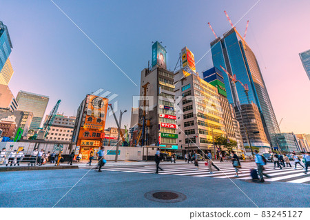 Tokyo cityscape of Japan overlooking Tokyo Midtown Yaesu in front of Tokyo Station 83245127
