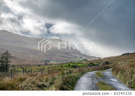 Rain coming in at the Bluestack Mountains between Glenties and Ballybofey in County Donegal - Ireland Rain coming in at the Bluestack Mountains between Glenties and Ballybofey in County Donegal - Ireland 83245328