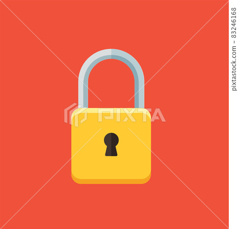padlock icon flat design vector 83246168
