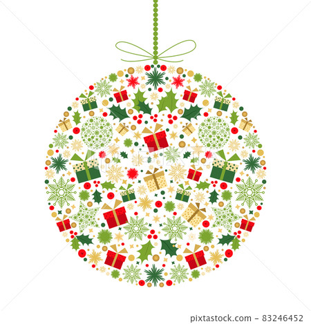 Colorful  Christmas ball. 83246452