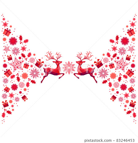 Christmas and Happy New Year red pattern. . 83246453