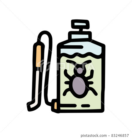 insecticide color vector doodle simple icon design 83246857