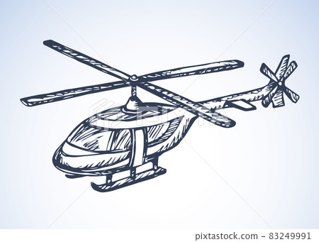 Helicopter. Vector drawing Helicopter. Vector drawing 83249991