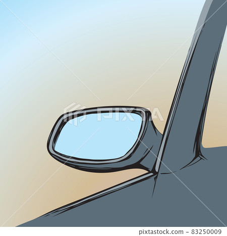Car mirror. Vector drawing Car mirror. Vector drawing 83250009