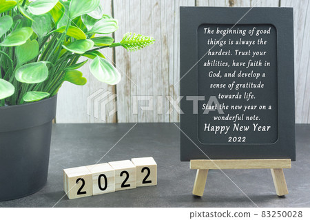 Motivational and inspirational quote on black stand paper with wooden block Motivational and inspirational quote on black stand paper with wooden block 83250028