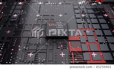 Abstract Central Computer Processors Concept - Stock Illustration ...