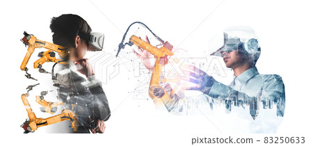 Future VR technology for mechanized industry robot arm control 83250633
