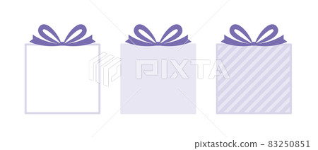 Gifts, gifts, gift box frame illustration set purple celebration birthday 83250851