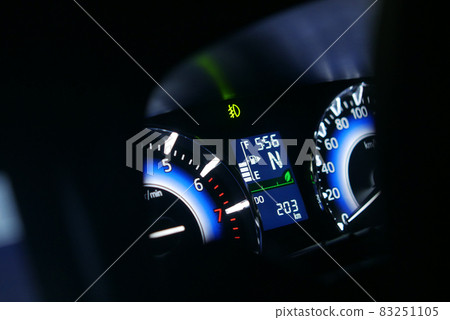 close up of car meter in dark, close up of car meter in dark, 83251105