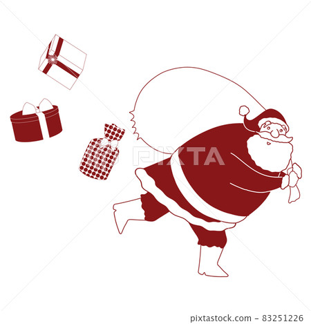 Santa Claus carrying a torn bag - Stock Illustration [83251226] - PIXTA
