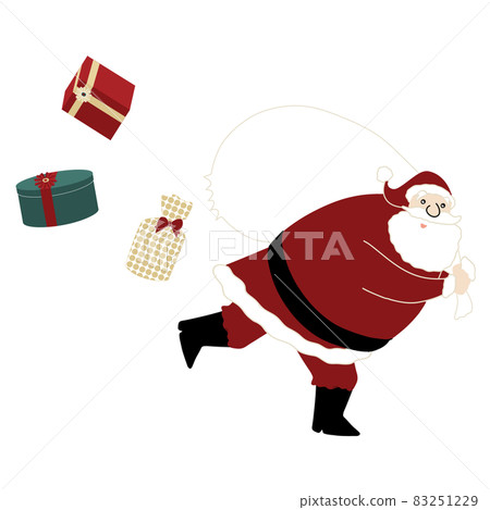 Santa Claus carrying a torn bag - Stock Illustration [83251229] - PIXTA