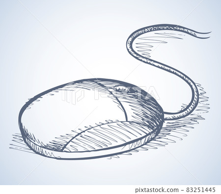 Computer mouse. Vector drawing Computer mouse. Vector drawing 83251445