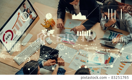 Creative visual of business people in a corporate staff meeting on video call Creative visual of business people in a corporate staff meeting on video call 83251765