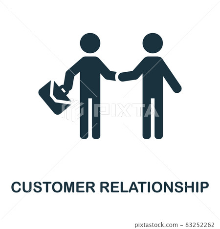 Customer Relationship icon. Monochrome sign from customer relationship collection. Creative Customer Relationship icon illustration for web design, infographics and more Customer Relationship icon. Monochrome sign from customer relationship collection. Creative Customer Relationship icon illustration for web design, infographics and more 83252262
