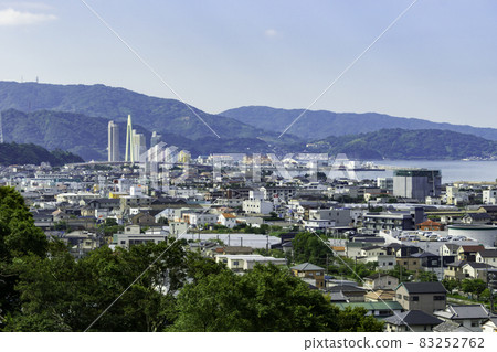 Wakayama, Wakayama City, Wakayama Prefecture, overlooking the Sun Bridge and Kainan City from Kimiidera 83252762