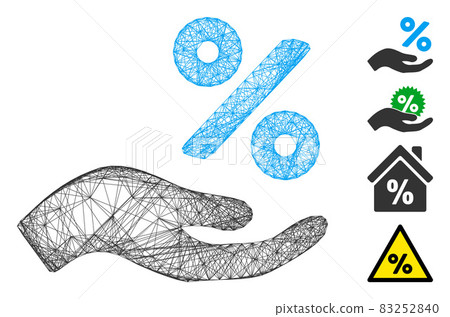 Net Percent Offer Hand Vector Mesh Net Percent Offer Hand Vector Mesh 83252840