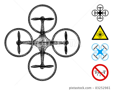 Hatched Nanocopter Vector Mesh Hatched Nanocopter Vector Mesh 83252981