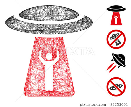 Linear Man Abduction UFO Vector Mesh Linear Man Abduction UFO Vector Mesh 83253091