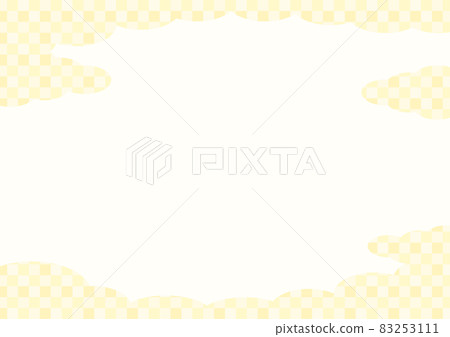 日本圖案方格圖案雲框 日本圖案方格圖案雲框 83253111