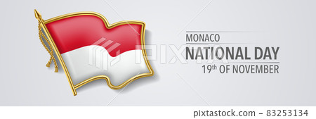 Monaco happy national day greeting card, banner with template text vector illustration Monaco happy national day greeting card, banner with template text vector illustration 83253134