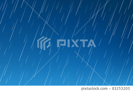 Rain drops isolated on blue background. 83253203