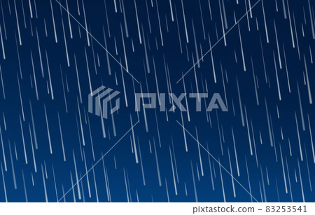 Rain drops isolated on blue background. - Stock Illustration [83253541 ...