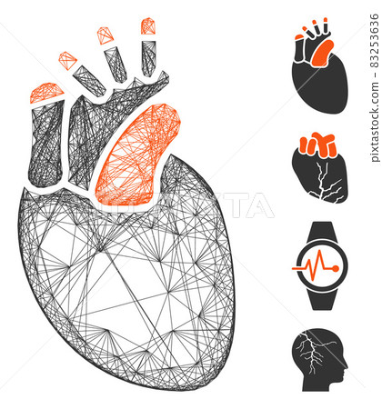 Net Heart Vector Mesh 83253636