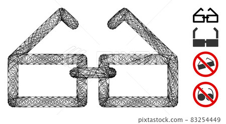 Network Eyeglasses Vector Mesh 83254449