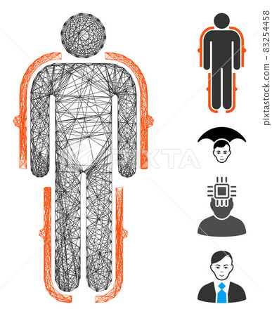 Network Exoskeleton Vector Mesh 83254458