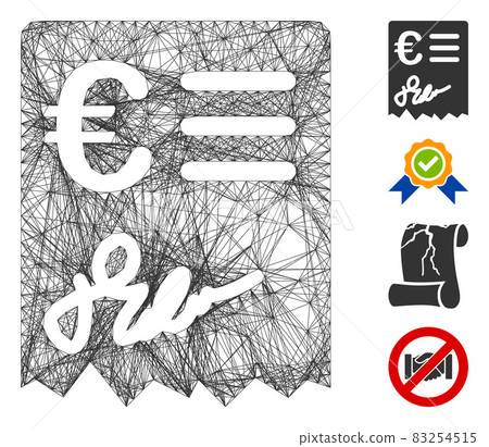 Net Euro Invoice Vector Mesh Net Euro Invoice Vector Mesh 83254515
