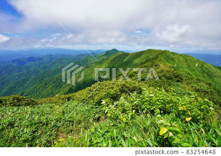 Ridge in the direction of Mt. Kamuro from the summit of Mt. Kamuro Ridge in the direction of Mt. Kamuro from the summit of Mt. Kamuro 83254648