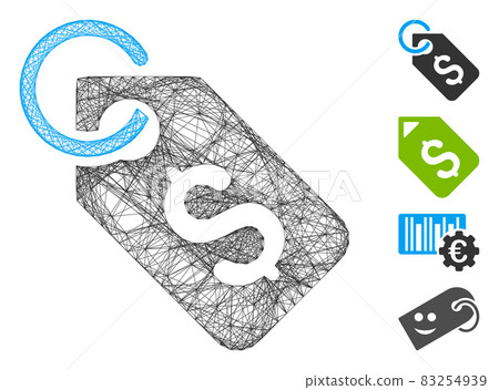 Net Dollar Tag Vector Mesh - Stock Illustration [83254939] - PIXTA