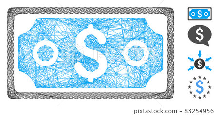 Net Dollar Banknote Vector Mesh 83254956