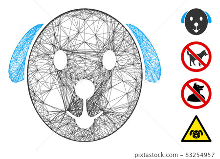 Net Dog Vector Mesh 83254957