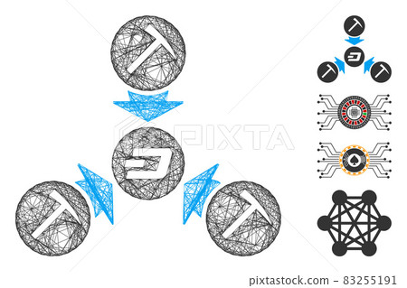 Net Dash Mining Pool Vector Mesh 83255191
