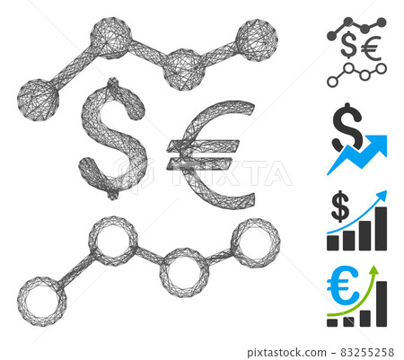 Hatched Currency Trends Vector Mesh Hatched Currency Trends Vector Mesh 83255258