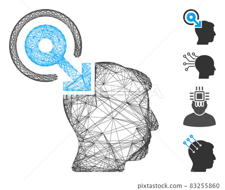 Linear Brain Interface Plug-In Vector Mesh 83255860