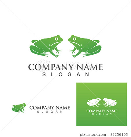 Frog green logo and symbol vector set 83256105