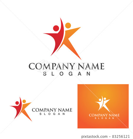 Star people  Logo template vector 83256121