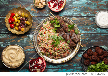 Arab Turkish assorted food from above Arab Turkish assorted food from above 83256207