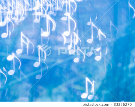 背景材料：音符反射，藍色 83256270