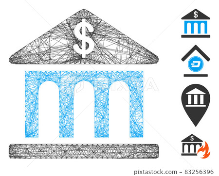 Net Bank Building Vector Mesh - Stock Illustration [83256396] - PIXTA