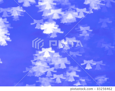 Background material: Reflection of ribbon and bell silhouette pattern Blue system Background material: Reflection of ribbon and bell silhouette pattern Blue system 83256462