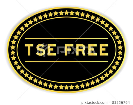 Gold and black color oval label sticker with word TSE (Transmissible Spongiform Encephalopathy) free on white background Gold and black color oval label sticker with word TSE (Transmissible Spongiform Encephalopathy) free on white background 83256764