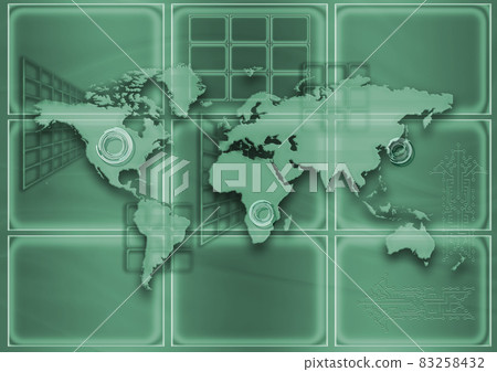background with the world map and label background with the world map and label 83258432