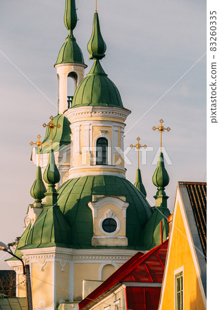 Parnu, Estonia. St. Catherine's Church Is Russian Orthodox Church. Famous Attraction Landmark. 83260335