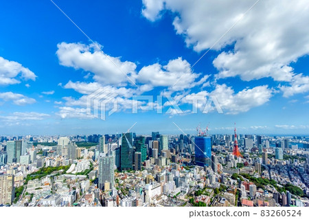 東京風光2021大城市雲在藍天中流動 東京風光2021大城市雲在藍天中流動 83260524