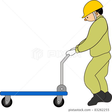 推車的工人（米色） 83262255