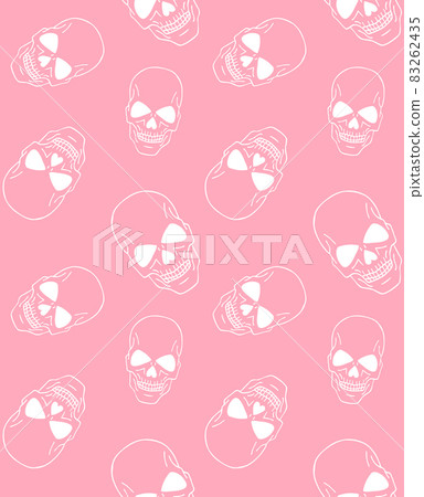 Vector seamless pattern of hand drawn skull - Stock Illustration ...